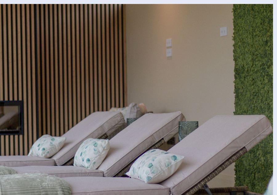 Heated loungers in the Havana Relaxation Suite